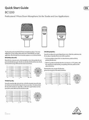 Behringer BC1200 set de micros pour batterie (7 pièces)