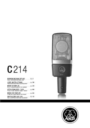 AKG C214 Large-diaphragm Condenser Microphone and AutoTune Essentials Bundle
