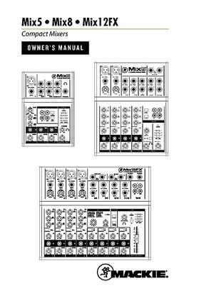 Mackie Mix8 Mix Series 8-Channel Compact Mixer