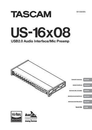 US-16x08, Interfaz de Audio/Mid