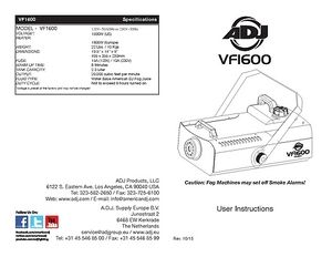 ADJ VF1600 machine à brouillard de 1600 W