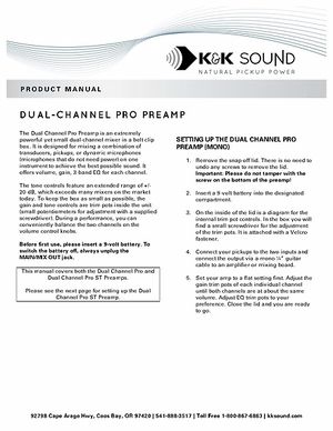 K&K Dual Channel Pro Preamp ST – Thomann UK