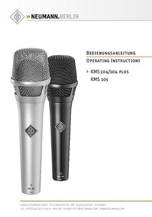 Neumann KMS 105 BK – Thomann United States