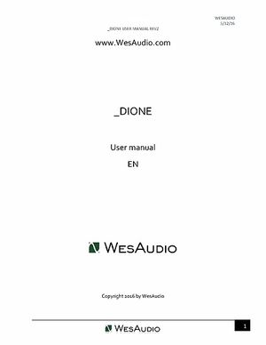 WES Audio Dione – Thomann United States