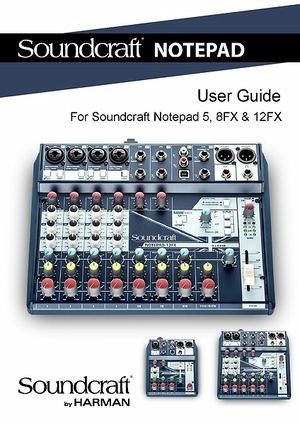 Soundcraft Notepad-12FX 12-Channel Mixer w/ 4x4 USB Interface with Lexicon  Effects Bundle with Rockville PRO-M50 Studio Headphones w/Detachable Coil