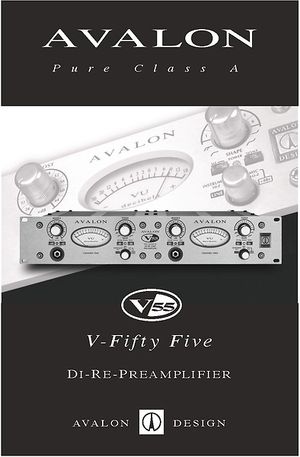 Avalon V55 Preamplificador de micrófono - REFLEXION-ARTS