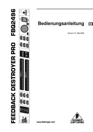 Behringer FBQ 2496 Feedback Destroyer – Thomann Switzerland