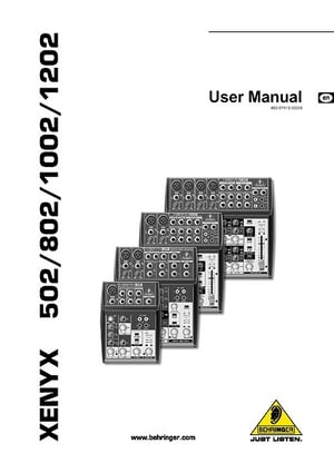 Behringer Xenyx 802 Инструкция Подключения