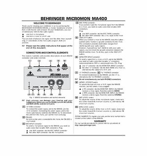 Behringer micromon discount