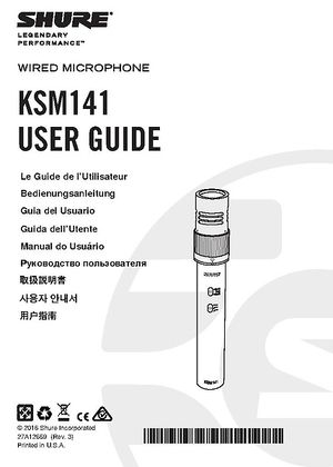 Shure KSM 141 ST Stereoset – Thomann UK