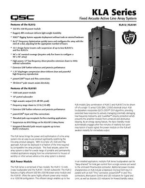 Qsc sales kla12 specs