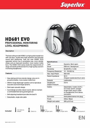 Thomann discount superlux hd681