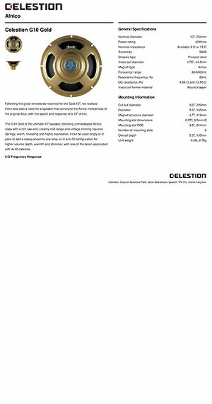 Celestion sales alnico gold