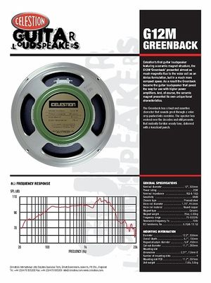 Celestion G12M-25 Greenback 8 Ohm – Thomann UK