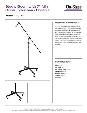 On Stage Stands SB96+Tripod Studio Mic Boom with 7 Mini Boom