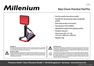 Millenium Bass Drum Practice Pad Pro – Thomann United States