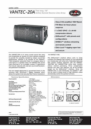 DAS Audio Vantec-20A – Thomann United States