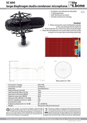 Specs: cardioid