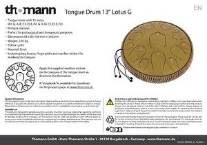 Thomann Tongue Drum 13 Lotus G – Thomann France