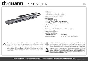 Thomann 7+1 Port USB 3.0 Hub – Thomann Switzerland
