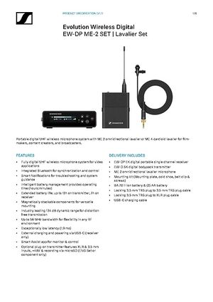 Sennheiser Evolution Wireless Digital: EW-DP