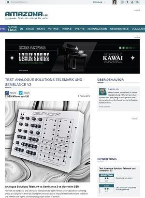 Amazona.de Test: Analogue Solutions Telemark und Semblance V2 Amazona.de Test: Analogue Solutions Telemark und Semblance V2