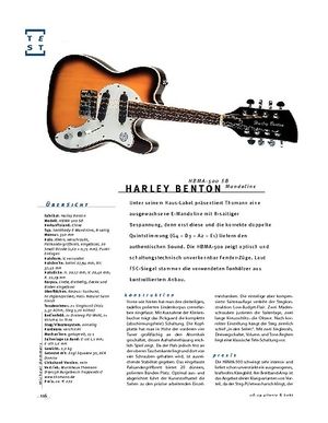 Gitarre & Bass Harley Benton HBMA-500 SB, E-Mandoline Gitarre & Bass Harley Benton HBMA-500 SB, E-Mandoline