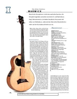 Gitarre & Bass Warwick The Alien Fretless, Akustik-Bass Gitarre & Bass Warwick The Alien Fretless, Akustik-Bass