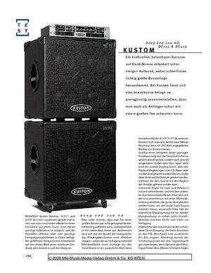 Gitarre & Bass Kustom Deep End 200 HD, DE115 & DE410, Bassanlage Gitarre & Bass Kustom Deep End 200 HD, DE115 & DE410, Bassanlage