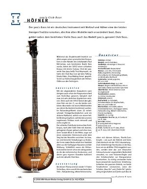 Gitarre & Bass Höfner 500/2 Club Bass, Hollowbody-Bass Gitarre & Bass Höfner 500/2 Club Bass, Hollowbody-Bass