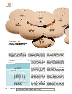 Sticks Paiste Signature Reflector Cymbal-Neuheiten Sticks Paiste Signature Reflector Cymbal-Neuheiten