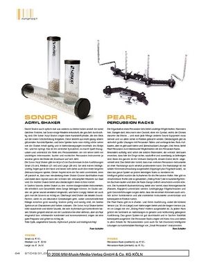Sticks Sonor Acryl Shaker Sticks Sonor Acryl Shaker