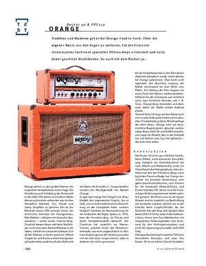 Gitarre & Bass Orange Rocker 30 & PPC212, Quarterstack Gitarre & Bass Orange Rocker 30 & PPC212, Quarterstack