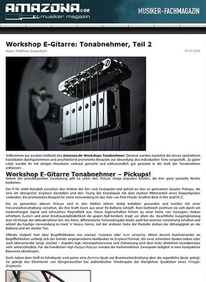 Amazona.de Workshop: Guitar know-how - Tonabnehmer, Teil 2 Amazona.de Workshop: Guitar know-how - Tonabnehmer, Teil 2