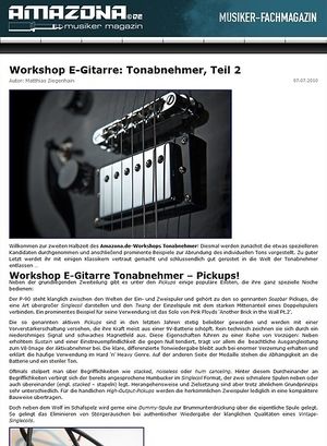 Amazona.de Workshop: Guitar know-how - Tonabnehmer, Teil 2 Amazona.de Workshop: Guitar know-how - Tonabnehmer, Teil 2