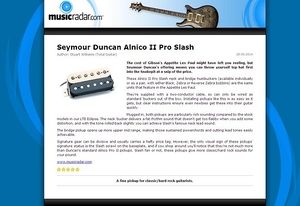 MusicRadar.com Seymour Duncan Alnico II Pro Slash MusicRadar.com Seymour Duncan Alnico II Pro Slash