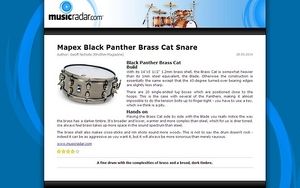 MusicRadar.com Mapex Black Panther Brass Cat Snare MusicRadar.com Mapex Black Panther Brass Cat Snare