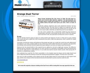 MusicRadar.com Orange Dual Terror MusicRadar.com Orange Dual Terror