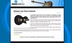 MusicRadar.com Gibson Les Paul Custom MusicRadar.com Gibson Les Paul Custom
