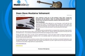 MusicRadar.com Dean Dave Mustaine Vehement MusicRadar.com Dean Dave Mustaine Vehement