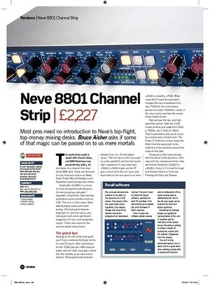 Future Music Neve 8801 Channel Strip Future Music Neve 8801 Channel Strip
