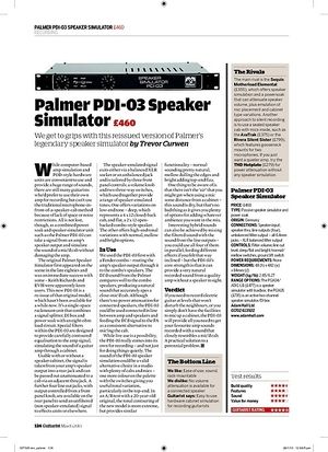 Guitarist Palmer PDI03 Speaker Simulator Guitarist Palmer PDI03 Speaker Simulator