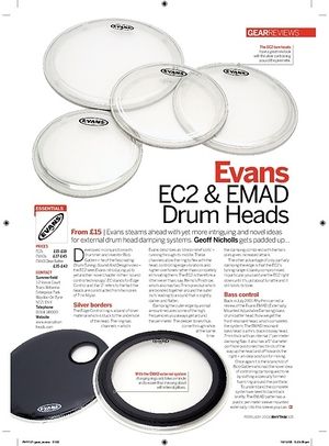 Rhythm Evans EC2 and EMAD Drum Heads Rhythm Evans EC2 and EMAD Drum Heads