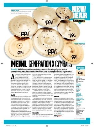 Rhythm Meinl Generation X Cymbals Rhythm Meinl Generation X Cymbals