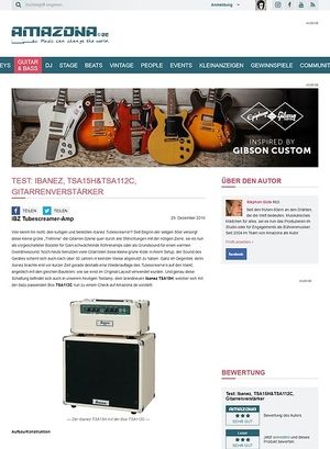 Amazona.de Test: Ibanez, TSA15H&TSA112C, Gitarrenverstärker Amazona.de Test: Ibanez, TSA15H&TSA112C, Gitarrenverstärker