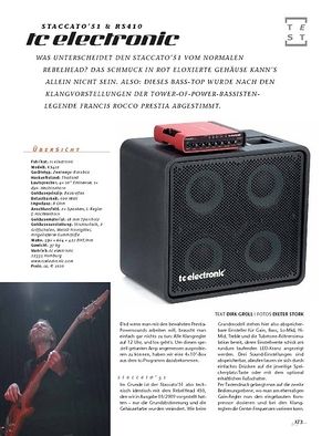 Gitarre & Bass tc electronic Staccato'51 & RS410 Gitarre & Bass tc electronic Staccato'51 & RS410
