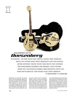 Gitarre & Bass Duesenberg Fullerton CC/TV, E-Gitarren Gitarre & Bass Duesenberg Fullerton CC/TV, E-Gitarren