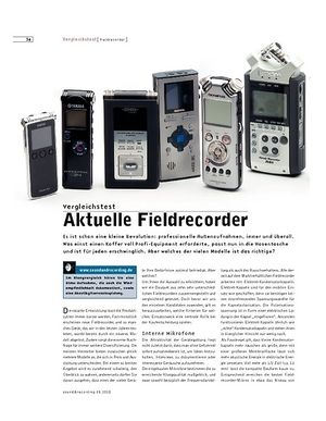 Sound & Recording Aktuelle Fieldrecorder Sound & Recording Aktuelle Fieldrecorder