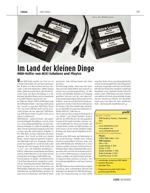 Keyboards MIDI-Helfer von MIDI Solutions und Ploytec Keyboards MIDI-Helfer von MIDI Solutions und Ploytec
