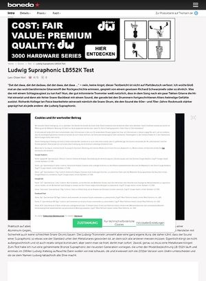 Bonedo.de Ludwig Supraphonic LB552K Bonedo.de Ludwig Supraphonic LB552K